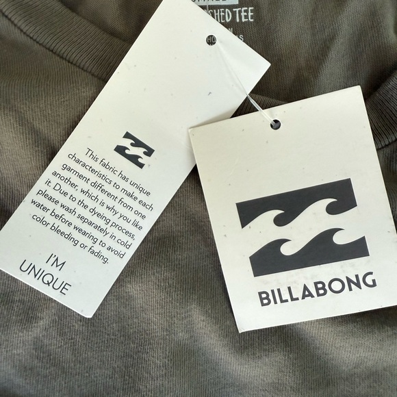 Billabong Wave Washed Tee Small Olive Green Cruise Logo T-Shirt - Picture 3 of 13